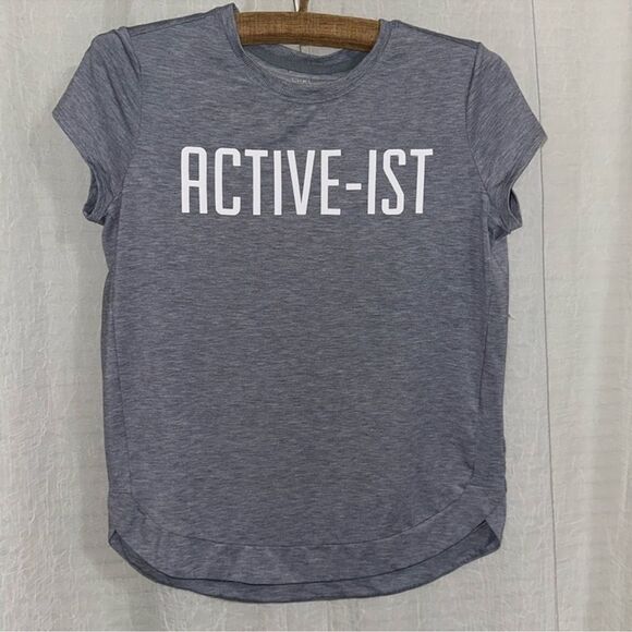 ATHLETA 14 Gray ACTIVE-IST Short Sleeve High Low Athletic Tee - Picture 1 of 10